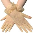 thumbnail image 1 of Christmas Clearance! Feledorashia Women's Glove Sexy Lace Wedding Bridal Party Dance Thin Breathable Gloves, 1 of 3