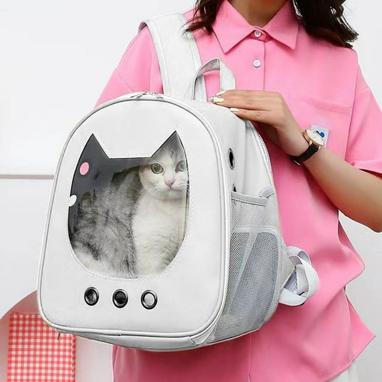 Christmas Clearance Feltree Catprints Backpack Carrier Bubble Carrying Bag Small Dog Backpack Carrier for Small Dogs Catprints Space Capsule Pet