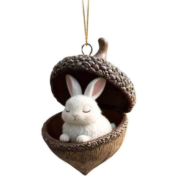 Christmas Clearance, Forest Animal Acorn Ornaments, Christmas Ornaments, Pine Cone Animal Decoration, Acrylic Hanging Ornament for Home Decor