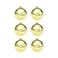 thumbnail image 1 of Gold 3.94" 3.15" 2.36" Large Christmas Balls - Christmas Tree Decoration Ornaments Shatterproof Hanging Balls for Birthday Halloween Holiday Wedding Decorations Set of 6pcs, 1 of 9