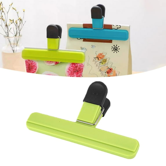 Christmas Clearance Hilingoto Green Large Food Storage Clip, Sealing Clip Plastic Sealing Clip For Fresh Snack Tea Sealing Potato Chip Bag Clip
