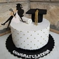 thumbnail image 1 of Christmas Clearance Hilingoto Silver High Heel Girl Graduation Cake Topper With Glitter Grad Cap Diploma 2023 Graduation Cake Pick Decorations, 1 of 4