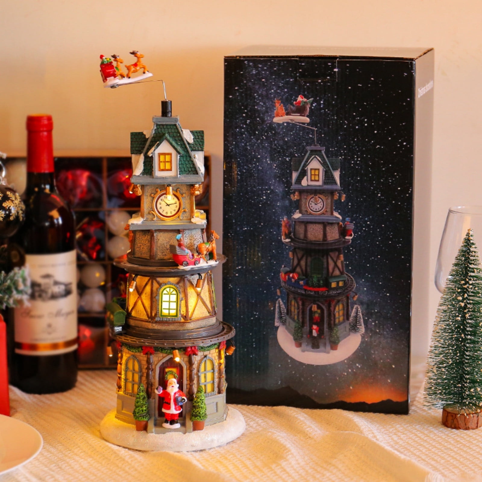 Christmas Clearance Holiday Deals! Christmas Decorations WJSXC Christmas Tree Music Box 2023