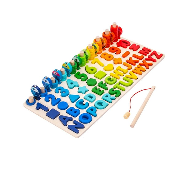 QTOCIO Kids Toys for Girls and Boys, Intellectual Development Training Kids Geometric Puzzle Matching Game Wooden Toy