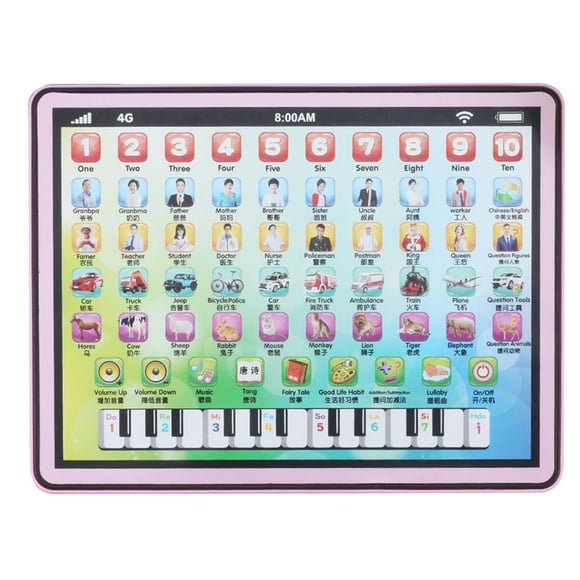 Christmas Clearance Holiday Deals! QTOCIO Kids Toys for Girls and Boys, Simulation Learning Tablet For Kids, Toddler Educational Toy Early Development Electronic Activity Game Bilingual