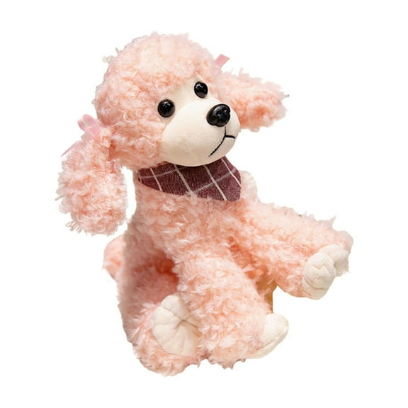 QTOCIO Toddler Toys, 11 Inches Scarf Poodle Cute Dog Doll Toy Simulated Dog Doll Boys And Girls Festival Birthday Cloth Doll Wedding Gift