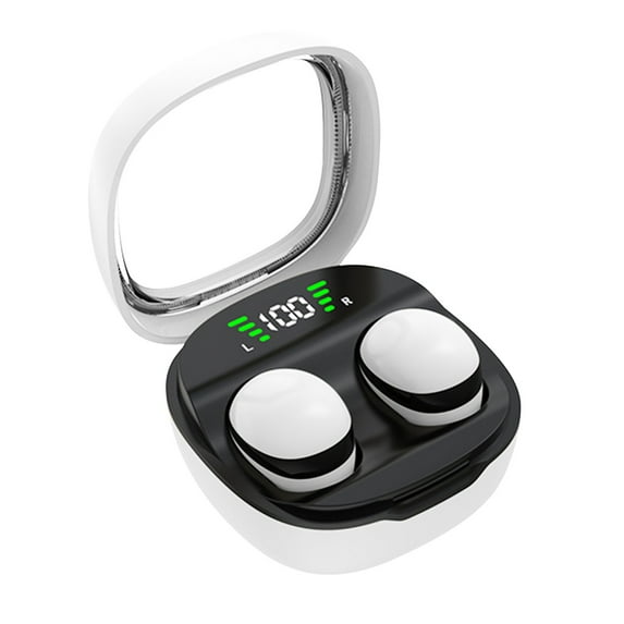 Christmas Clearance Holiday Deals! QTOCIO Wireless Bluetooth Headphones, 5.3 In Ear Intelligent Noise Reduction Long Battery Life Wireless Bluetooth Earphones, White