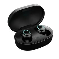 QTOCIO Wireless Bluetooth Headphones, Bluetooth Earphones Buit In Fingerprint Control and Charging Case Build In Power Display Wireless Earphones, Black