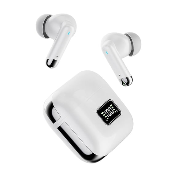 QTOCIO Wireless Bluetooth Headphones, Clear Sound Quality Low Latency In Ear Noise Reduction for Phone Calls Music Games Bluetooth Earphones, White