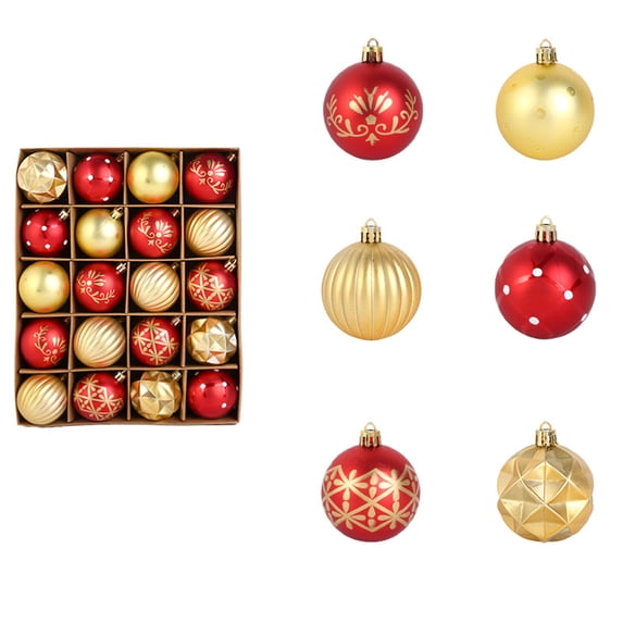 Christmas JoyMoreHome 20Pcs Christmas Balls Ornaments for Xmas Tree,2.36" Shatterproof Christmas Tree Decorations Hanging Balls for Christmas Tree Holiday Party Supplies