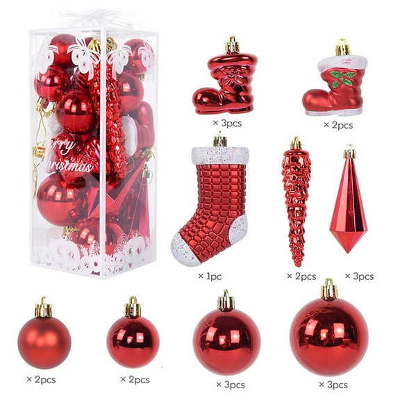 Christmas JoyMoreHome 21Pcs Christmas Balls Ornaments for Xmas Tree,Shatterproof Christmas Tree Decorations Hanging Balls for Christmas Tree Holiday Party Supplies
