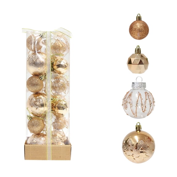 Christmas JoyMoreHome 24Pcs Christmas Balls Ornaments for Xmas Tree,Shatterproof Christmas Tree Decorations Hanging Balls for Christmas Tree Holiday Party Supplies