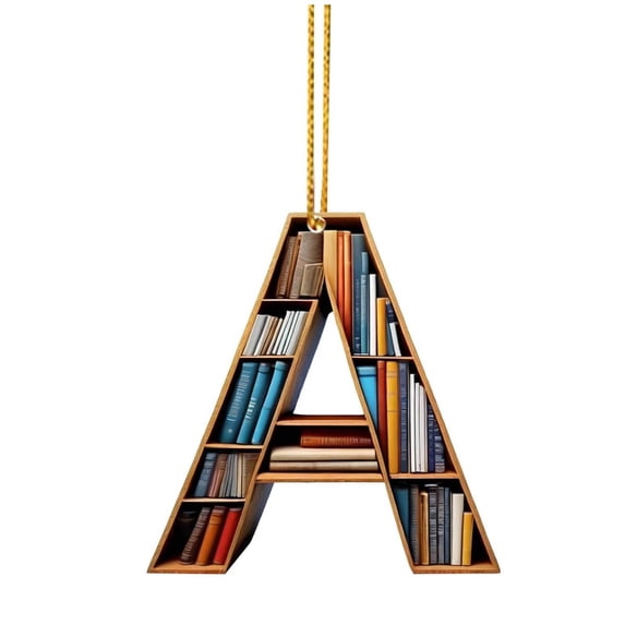 Christmas JoyMoreHome 26 Letters Rustic Christmas Ornaments Bookshelf Christmas Tree Decorations Pendant Christmas Tree Ornaments,Xmas Tree Hanging Decor Party Supplies