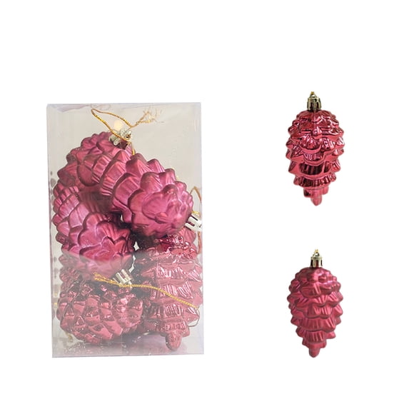Christmas JoyMoreHome 8Pcs Christmas Ball Ornaments Pinecone Pendants,Glitters Pinecone Christmas Tree Ornaments Indoor Christmas Decorations for New Year Wedding Party Supplies