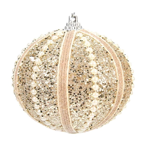 Christmas JoyMoreHome Christmas Tree Ball Ornament 3.14" Red White Glittering Shatterproof Foam Hanging Christmas Ball Ornaments for Xmas New Year Birthday Home Party Supplies