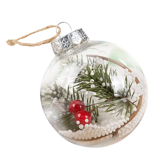 Christmas JoyMoreHome Clear Christmas Ornaments Balls,3.5" Transparent Plastic Fillable Ball Ornaments for Xmas Tree Home Indoor Christmas Decorations Wedding Party Supplies