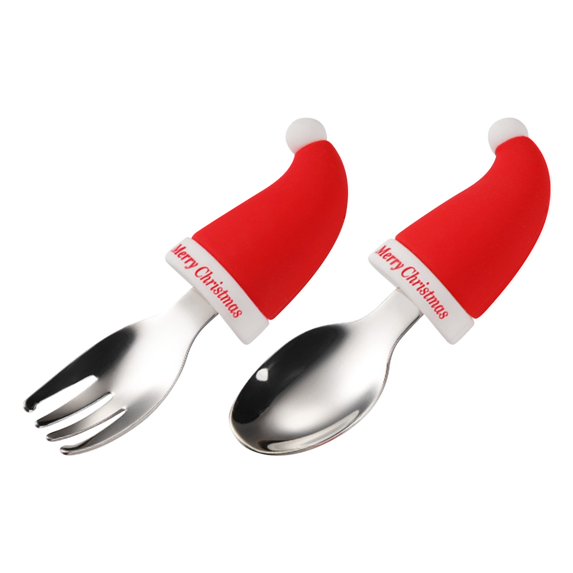Christmas Clearance! JoyMoreHome Merry Christmas Coffee Spoon and Dinner Forks Set for Kids Birthday Gift,Dessert Spoon Fruit Fork Ice Cream Spoon,Christmas Gifts for Christmas Party Supplies