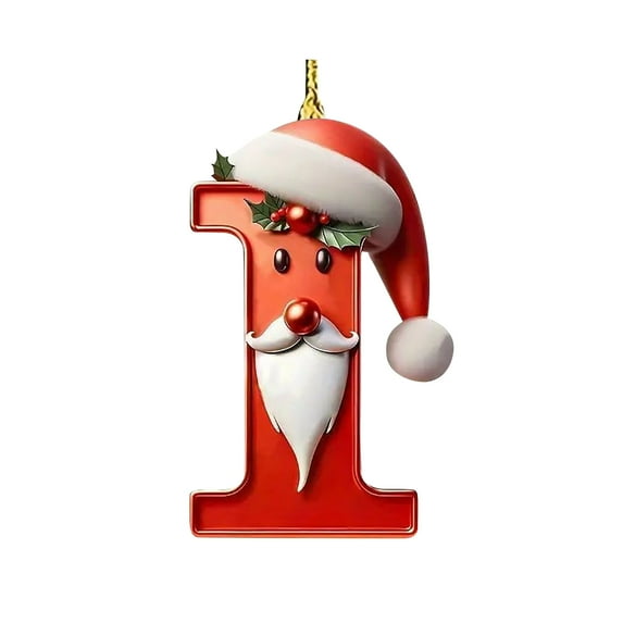 Christmas JoyMoreHome Personalized Initial Letter Pendant Christmas Ornament 26 Letters Hanging Pendant Ornaments 2024 Xmas Tree Decorations Unique Christmas Funny Gift for Kids