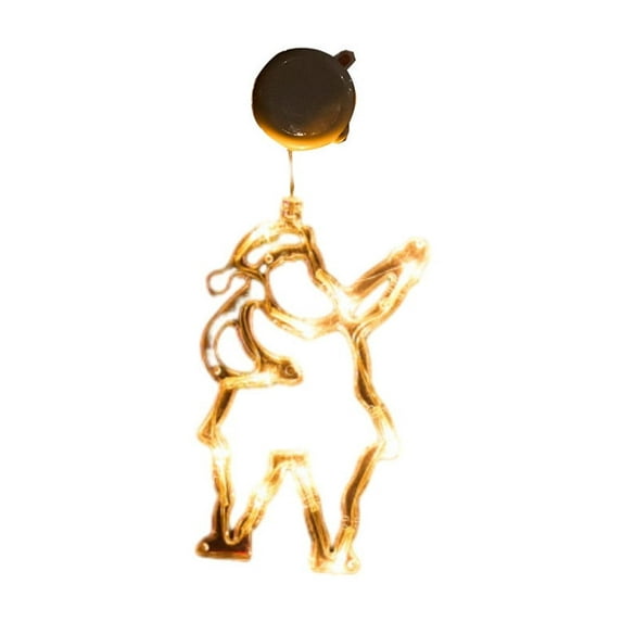 Christmas LED Christmas Window Lights Silhouette Christmas Decorations,Battery Operated Window Lights with Suction Cup for Christmas Window Glass Wall Indoor Decor