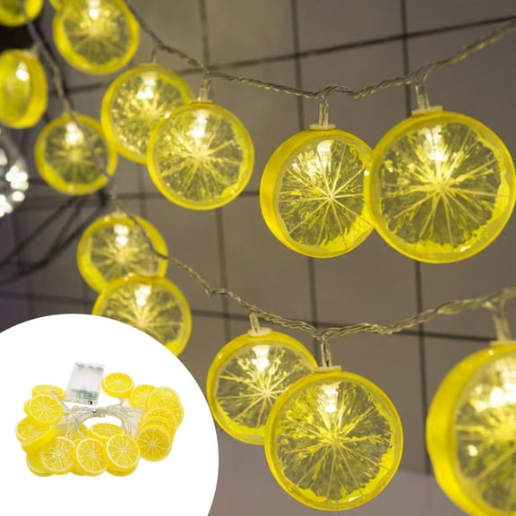 Best Bargains LED Lemon String Lights - 1.5m with 10 Fruit-Shaped Lights - Battery Operated for Birthday Parties and Ambient Decor - Perfect for Indoor/Outdoor Use - 3 AA Batteries Required (No