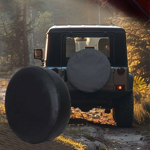 Large Waterproof Tire Cover for Sun Protection and Weather Resistance, Fits Tires Up to 30.7in, Heavy-Duty Polyester Fabric with Zipper and Drawstring for Secure Fit, Ideal for Ca