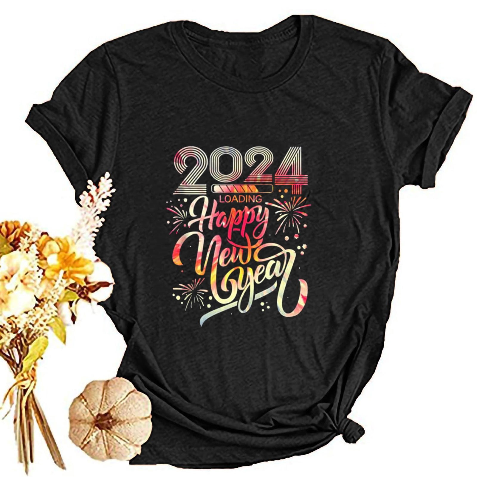 BAOKUAN Women's Cute Printed Short Sleeve Tshirt - Round Neck Summer Top - Casual Comfort Fit
