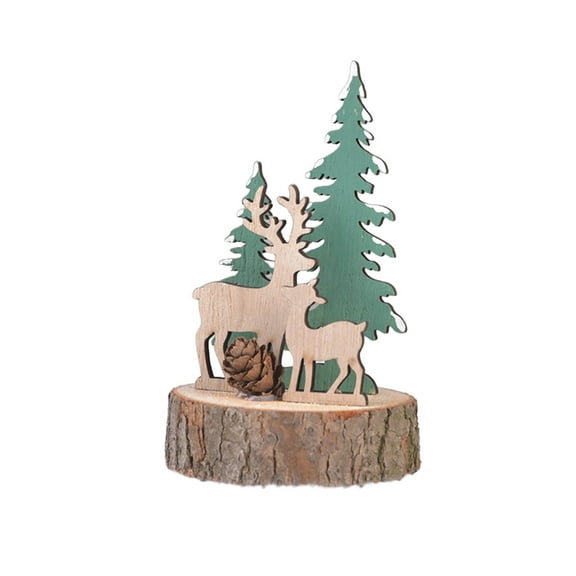 Christmas Mini Wooden Christmas Tree Tabletop Ornaments Funny Table Desktop Decor,Wooden Xmas Tree for Home Holiday Party Decor