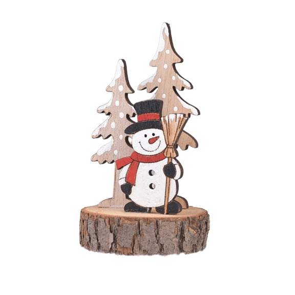 Christmas Mini Wooden Christmas Tree Tabletop Ornaments Funny Table Desktop Decor,Wooden Xmas Tree for Home Holiday Party Decor