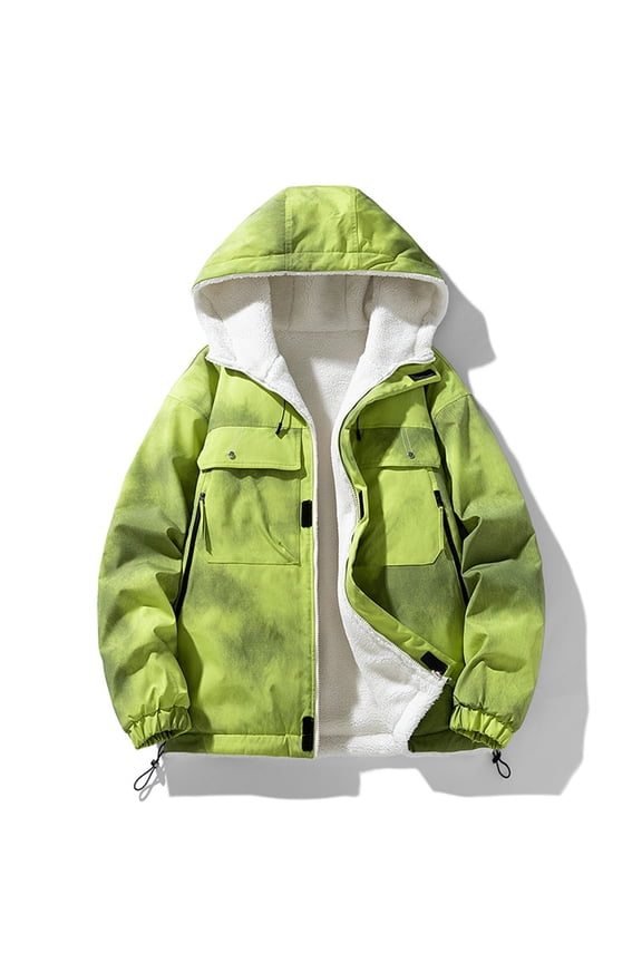 Christmas Clearance Ofreoo Men's Stitching Drawstring Hooded Slim Fashion Jacket Coat Outwear