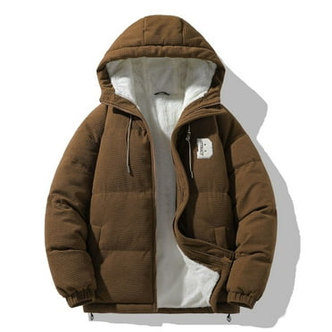 Christmas Clearance Ofreoo Men's Winter Lambskin Cotton Jacket Men's Loose And Plush Top Long Sleeved Cotton Jacket