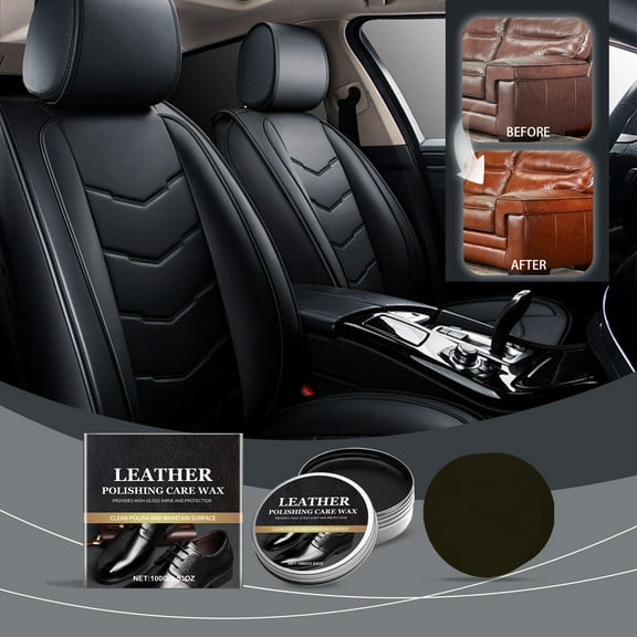 New Arrivals Premium Black Shoe Polish Kit with4-Piece Brush Set for Leather Shoes & Boots - Includes High-Gloss Wax Polish, Horsehair Brushes, Microfiber Cloth & Sponge - Professional Shoe Ca