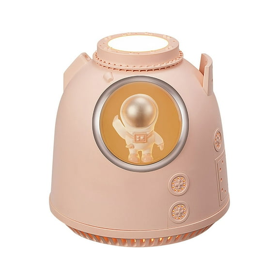 Christmas Clearance! QLEICOM Humidifiers for Bedroom, 260ml Cute Space Capsule Small Cool Mist Humidifiers, with LED Light, Humidifiers Cool Stuff for Home Office Bedroom Indoor Gifts (Pink)