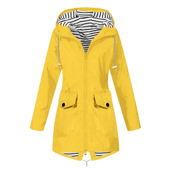 Christmas Clearance! QLEICOM Jackets for Women, Women's Waterproof Lightweight Mountain Rain Ski Jacket, Windproof Rainproof Hoodied Jackets Raincoat, for Winter Outdoor Hiking Skiing Gifts