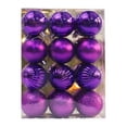 thumbnail image 1 of 1 Box Of 24pcs Christmas Gifts for Women,Christmas Ball Set,Holiday Decor for Christmas Tree Window Display Shopping Mall Party,Purple, 1 of 8