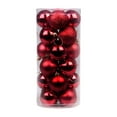 thumbnail image 1 of 24PCS Christmas Tree Topper,Bauble Desktop Decorations,Hanging Ornament,Holiday Decor for Christmas Tree Thanksgiving Wedding Party Home Decor,2.36in,Red, 1 of 6