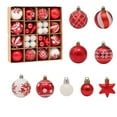 thumbnail image 1 of 42Pcs Christmas Home Decor,Christmas Balls,Proof Christmas Tree Decor,Hanging Ornament for Thanksgiving Wedding Party Holiday Home Decor,Red White, 1 of 6