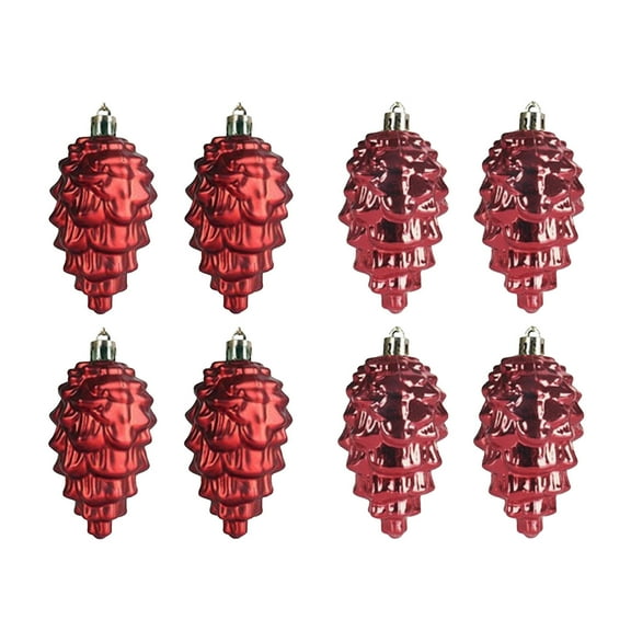 Christmas Clearance Sale,8pcs Christmas Home Decor,Christmas Balls,Proof Christmas Tree Decor Plastic Shaped Pendant,Hanging Ornament for Thanksgiving Wedding Party Holiday Home Decor,3.54IN,Wine