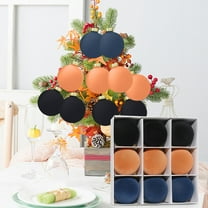 9PCS 3.14IN Flocked Christmas Balls Holiday Tree Hanging Ornaments Velvet Finish Decorative Christmas Balls for DIY Tree Decor and Festive Home Display