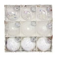 thumbnail image 1 of 9pcs Christmas Home Decor,Large Shatterproof Foam Christmas Balls Baubles,Hanging Decor for Christmas Tree Thanksgiving Party Decoration,3.15inch,Clear And White, 1 of 7