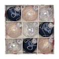 thumbnail image 1 of 9pcs Christmas Home Decor,Large Shatterproof Foam Christmas Balls Baubles,Hanging Decor for Christmas Tree Thanksgiving Party Decoration,3.15inch,Blue And White, 1 of 7
