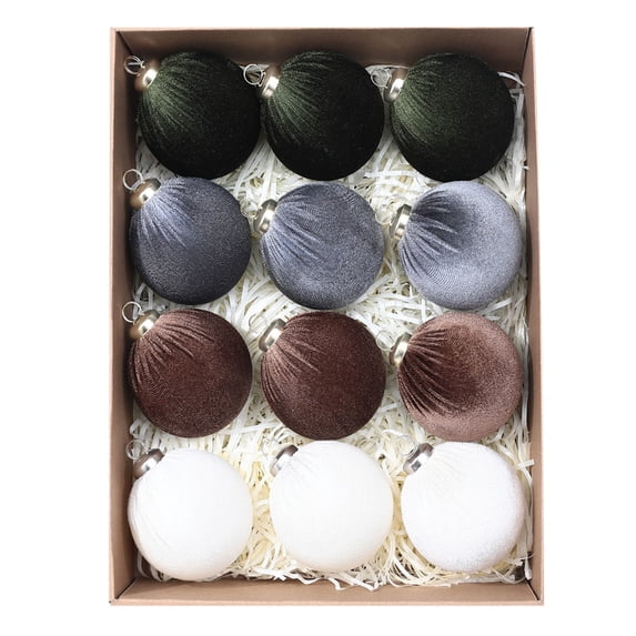 Christmas Decor,Christmas Balls,Vintage Distressed,Entryway Ornament Holiday Decor for Christmas Tree Thanksgiving Party Decoration,2.36in,12pcs,B