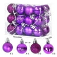 thumbnail image 1 of Christmas Decorations,Electroplating Christmas Balls,Waterproof Hanging Decor for Christmas Tree Thanksgiving Party,1.18inch,24pcs,Black, 1 of 9