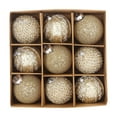 thumbnail image 1 of Christmas Decorations Indoor,Sequins Lace Christmas Balls,Christmas Home Decor for Christmas Tree Thanksgiving Party Wedding Baking Cake Decoration,3.15in,9pcs,Gold, 1 of 6