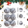 thumbnail image 1 of Christmas Home Decor,Christmas Balls,Tree Hanging Balls Low-Cost Christmas Tree Decor for Thanksgiving Party Wedding Decoration Gift Box,2.36in,6 Pcs,Gray, 1 of 8