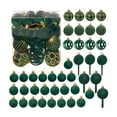 thumbnail image 1 of Christmas Tree,42 Piece Flocked Christmas Balls,Multiple Styles for Christmas Tree Thanksgiving Party Decoration,2.36in,Green, 1 of 6