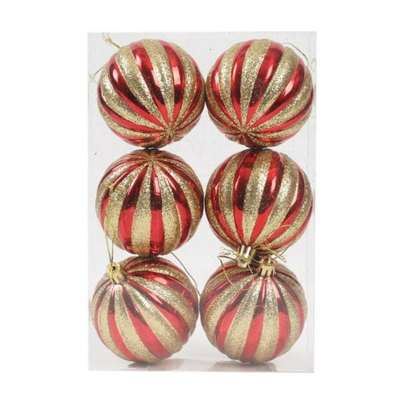 Christmas Tree Decorations,Christmas Balls Proof Supplies,Christmas Ornaments for Thanksgiving Party Decor Gift,2.36in,6Pcs,Multicolor