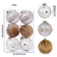 thumbnail image 1 of Christmas Tree Topper,Christmas Balls Xmas,Velvet Christmas Tree Adaptation ,Fabric-Wrapped Foam Holiday Decor for Thanksgiving Party Decoration,6pcs,Beige, 1 of 5