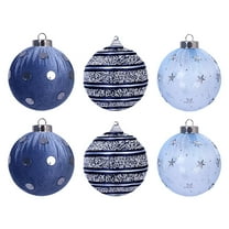 Christmas Clearance Sale,Christmas Tree Topper,Christmas Balls Xmas,Velvet Christmas Tree Adaptation ,Fabric-Wrapped Foam Holiday Decor for Thanksgiving Party Decoration,6pcs,Light Blue