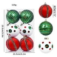 thumbnail image 1 of Christmas Tree Topper,Christmas Balls Xmas,Velvet Christmas Tree Adaptation ,Fabric-Wrapped Foam Holiday Decor for Thanksgiving Party Decoration,6pcs,Red,Green,White, 1 of 5