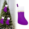 thumbnail image 1 of Christmas Clearance Sale Cyenie G Christmas Stocking, White Cuff with Gold Trim. 14-Inch Purple Personalized Diy Stocking for Family Holiday Decorations, 1 of 9